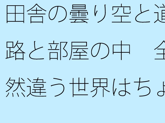 田舎の曇り空と道路と部屋の中 全然違う世界はちょっとだけ向こうにある・・・