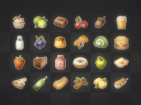 ドット絵アイコン集～食べ物～