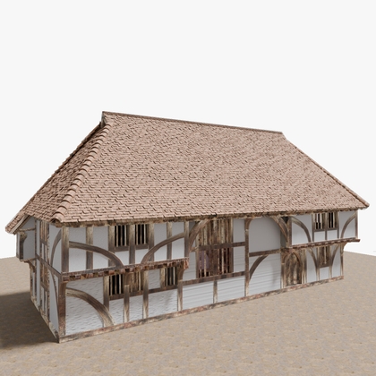 中世イギリスの農家(Bayleaf farmhouse, 15C England)