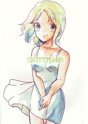 「夏だね」 高画質データ 印刷OK 線画付き