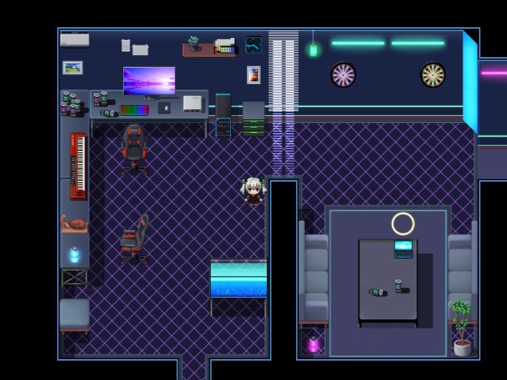 RPGツクールMV・MZ用 マップチップ・タイルセット26『ゲーミング部屋・サーバールーム・現代部屋』