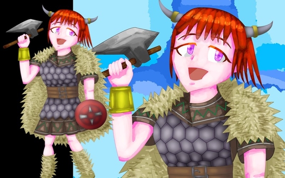 立ち絵素材3、ヴァイキングショートヘア