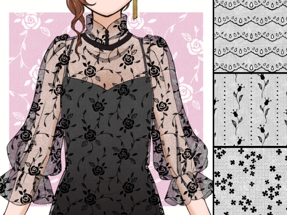 チュールレース集9  6種