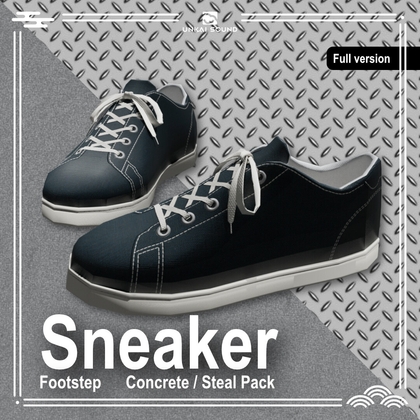【Full version】スニーカの足音効果音素材集 -Sneaker Footstep Concrete/Steal Pack-