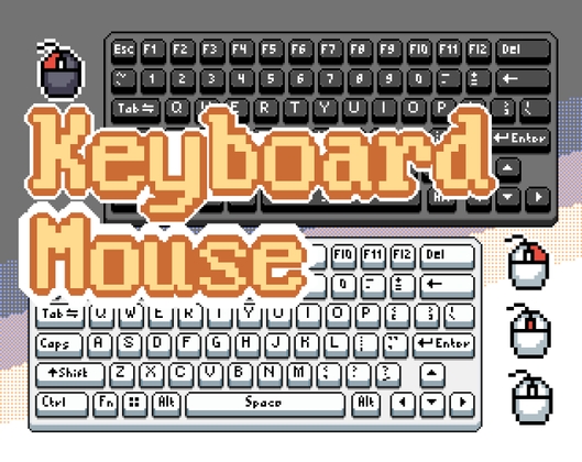 ピクセルキーボードマウスアイコンリソースパック