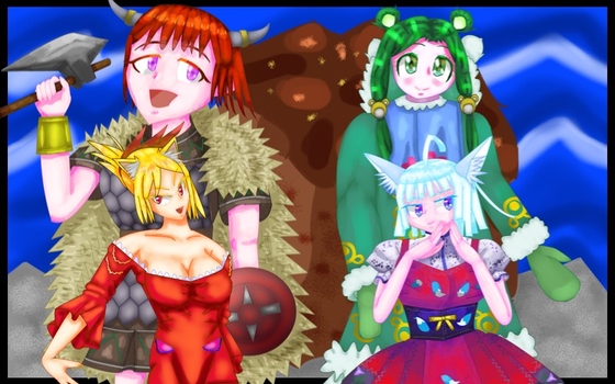 立ち絵素材セット1、ミンホタ、ツンドラ地方のコート、ヴァイキング、フラメンコドレス
