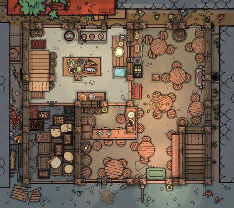 TRPG用都市建築物スクエアマップ素材集