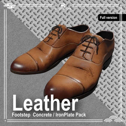【Full version】革靴の足音効果音素材集 - Leather Footstep Concrete/Steal Pack -