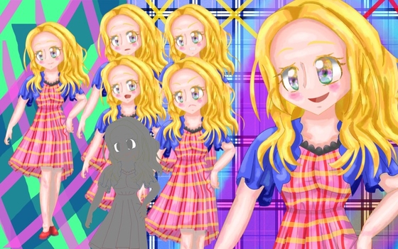 立ち絵素材21チュニックワンピースの女の子