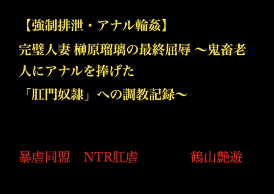 【強○排泄・アナル輪○】 完璧人妻 榊原瑠璃の最終屈辱 ~鬼畜老人にアナルを捧げた 「肛門奴○」への調教記録~