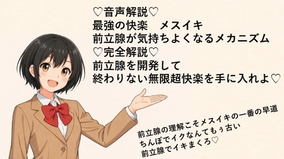 ♡音声解説♡最強の快楽・メスイキ・前立腺が気持ちよくなるメカニズム完全解説♡前立腺を開発して終わりのない無限の超快楽を手に入れちゃいましょ♡