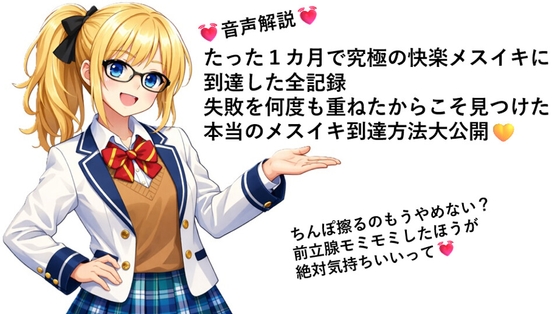 音声解説  たった1カ月で究極の快楽メスイキに到達した全記録を大公開 失敗を何度も重ねたからこそ見つけた本当のメスイキ到達方法大公開！