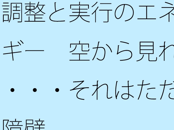 調整と実行のエネルギー 空から見れば・・・それはただの障壁