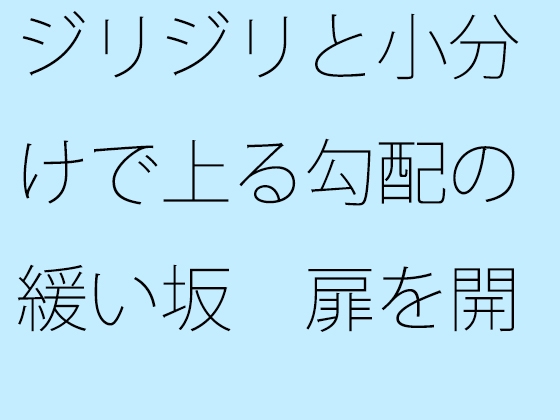 ジリジリと小分けで上る勾配の緩い坂 扉を開くと戻れる現状認識ではあるが