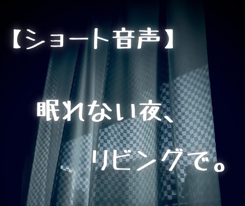 【ショート音声】眠れない夜、リビングで。