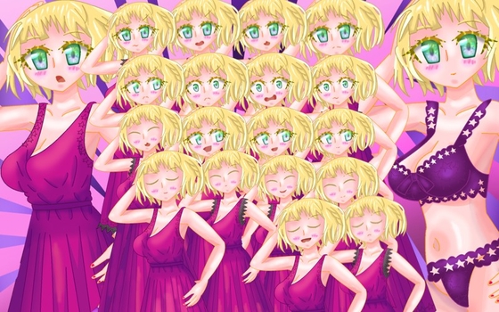 立ち絵素材41表情差分20種全裸衣装差分6つきパーカシュクールの女の子
