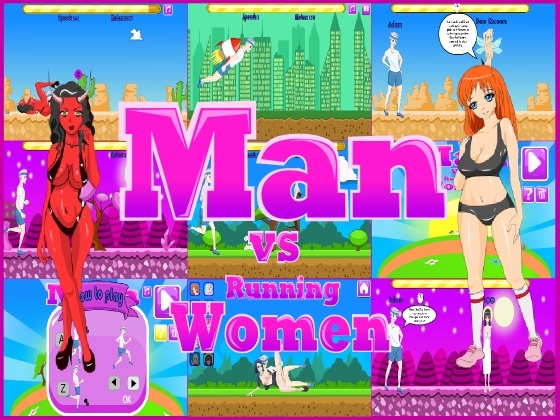 Man vs running women