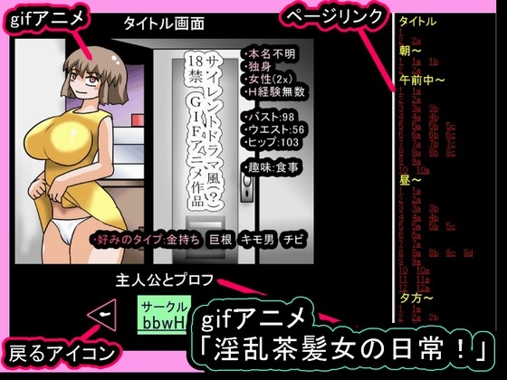 gifアニメ「淫乱茶髪女の日常!」