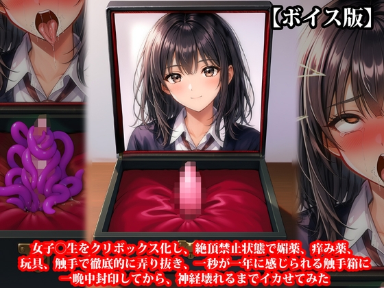 【ボイス版】『女子〇生をクリボックス化し、絶頂禁止状態で媚薬、痒み薬、玩具、触手で徹底的に弄り抜き、一秒が一年に感じられる触手箱に一晩中封印してから、神経壊れる