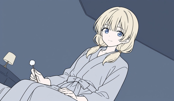 小雨の夜、アウレリアさんに膝枕耳かきをしてもらう