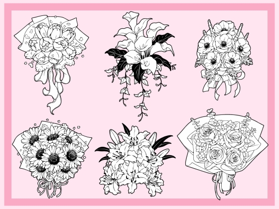 「花束素材 16種」(みずのゆめ屋)
