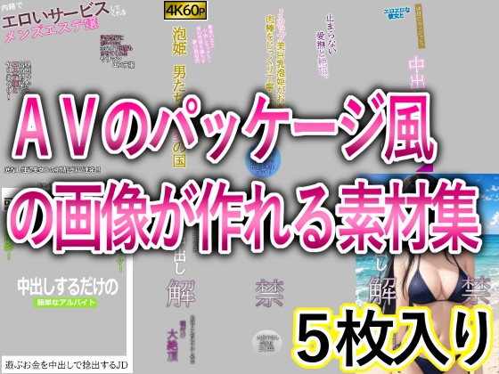 「AVのパッケージ風の画像が作れる素材集」(エロ同人素材のお店)