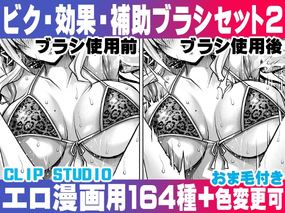 誰でも簡単にエロ漫画が描ける!効果・補助ブラシセット(2) For Hentai manga / Impact Effect Assistance Brush Set 2