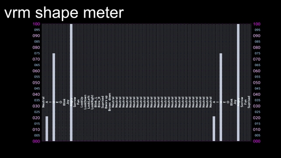 vrm shape meter