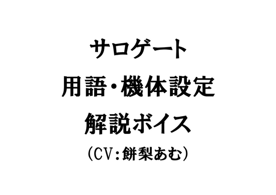 サロゲート 用語・機体設定解説ボイス