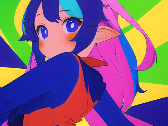 【AI画集・呪文付き作例】虹色